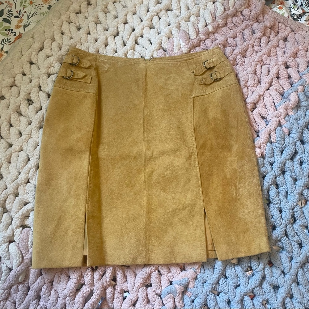 Vintage 100% Leather Pencil Skirt